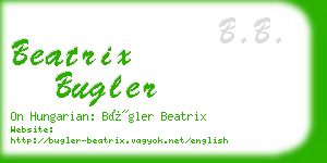beatrix bugler business card